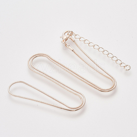 Brass Square Snake Chain Necklace Making X-MAK-T006-10A-RG-1