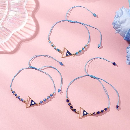 3Pcs Alloy Enamel Links Bracelets BJEW-MZ00284-1