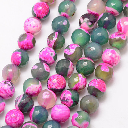 Natural Fire Crackle Agate Bead Strands G-K166-06F-6mm-12-1