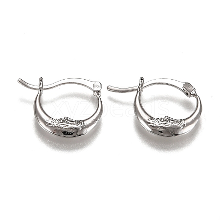 Brass Hoop Earrings EJEW-I255-01P-1