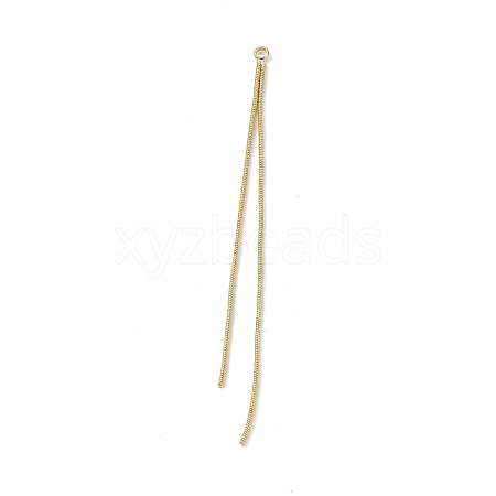 Brass Round Snake Chains Tassel Big Pendants KK-P227-06A-G-1