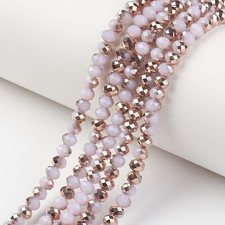 Electroplate Glass Beads Strands X-EGLA-A034-J6mm-N01-1