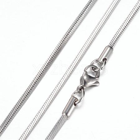304 Stainless Steel Herringbone Chain Necklaces STAS-G083-07P-1