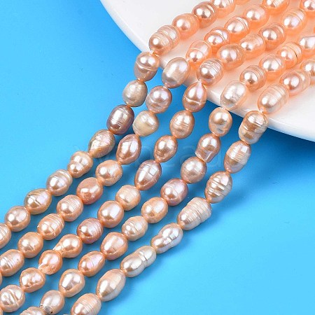 Natural Cultured Freshwater Pearl Beads Strands LS-PEAR-N012-06B-1