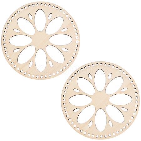 Wooden Basket Bottoms AJEW-WH0126-08B-1