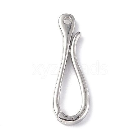 Rack Plating Brass Hook Clasps KK-E073-01P-1