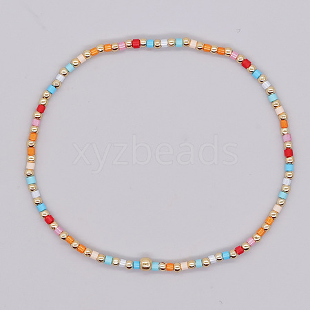 Bohemian Style Rainbow Beaded Handmade Fashion Women's Bracelet QD2599-26-1