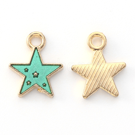 Alloy Enamel Charms X-ENAM-S121-028B-1