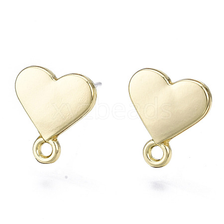 Alloy Stud Earring Findings PALLOY-T064-60LG-RS-1