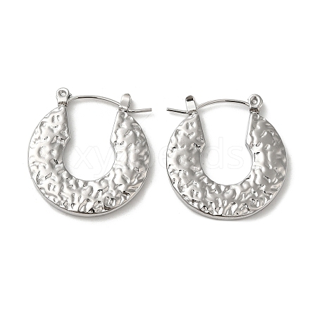 304 Stainless Steel Hoop Earrings for Women EJEW-Z026-29P-1