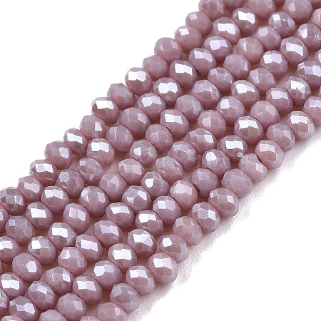 Electroplate Glass Beads Strands EGLA-A044-P1mm-B13-1