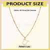 1Pc Brass Chain & 304 Stainless Steel Letter Pendant Necklaces NJEW-LP0001-35U-G-2