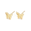 Brass Stud Earrings EJEW-P346-01A-G-4