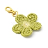 6Pcs 6 Colors Weave Flower Polyester Pendant Decorations HJEW-JM02889-5