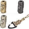  3Pcs 3 Colors Outdoor EDC Tool Brass Parachute Rope European Beads KK-NB0003-59-1