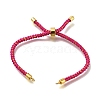 Braided Cotton Cord Slider Bracelet Making MAK-R001-01G-03-1