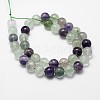 Natural Fluorite Bead Strands G-G735-24-10mm-AB+-2