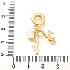 Brass Coral Shape & Shell Shape & Mermaid Tail European Dangle Charms KK-U048-27G-3