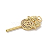 Brass Micro Pave Cubic Zirconia Pendants KK-M300-25G-2