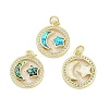 Brass Micro Pave Cubic Zirconia Pendants KK-I723-10G-1