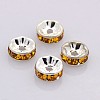 Brass Rhinestone Spacer Beads RB-A014-Z6mm-17S-NF-1