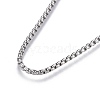 Tarnish Resistant Adjustable 304 Stainless Steel Slider Necklaces MAK-L026-05B-P-2