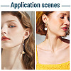 12Pcs 6 Styles Brass Micro Pave Cubic Zirconia Hoop Earring Finding KK-TA0002-57-9