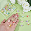 40Pcs 5 Colors Acrylic & ABS Plastic Imitation Pearl Pendants FIND-BM0001-51-3
