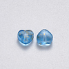 Transparent Spray Painted Glass Beads GLAA-R211-02-E02-2