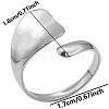 Non-Tarnish Minimalist Adjustable Geometric 304 Stainless Steel Cuff Ring for Women WQ6879-1-1