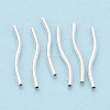 925 Sterling Silver Wavy Tube Beads STER-N016-123S-1