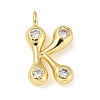 Rack Plating Brass Micro Pave Cubic Zirconia Pendants KK-A200-24G-K-1