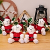 Christmas Plush Cloth Bear Figurines PW-WG14EBC-01-3