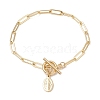 Brass Paperclip Chains Bracelets for Women BJEW-JB11316-2