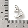 Moon Rack Plating Brass Micro Pave Cubic Zirconia Pendant KK-H485-33P-01-3