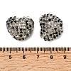 Sparkling Acrylic Heart Beads with Rhinestone Embellishment LS-OACR-NH0001-02A-06-3