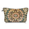 Flower Print Polyester Cosmetic Zipper Pouches PW-WG03F9B-03-1