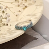 Alloy Rhinestone Plain Band Rings PW-WG5A413-12-1