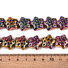 Electroplate Transparent Glass Beads Strands EGLA-N020-02E-4