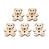 Bear Wood Buttons BUTT-T013-12B-1