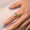 304 Stainless Steel Micro Pave Cubic Zirconia Finger Rings for Women SA-CBAABBA-19G-2
