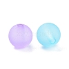 6mm Mixed Transparent Round Frosted Acrylic Ball Bead X-FACR-R021-6mm-M-6