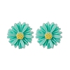 Resin Flower Stud Earrings X-EJEW-JE05230-3