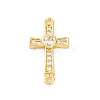 Brass Micro Pave Cubic Zirconia Connector Charms KK-S510-16G-1