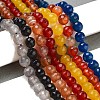 Natural Agate Beads Strands G-G580-8mm-M-5