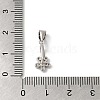 Rhodium Plated 925 Sterling Silver Ice Pick Pinch Bails STER-NH0001-22P-3