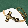 304 Stainless Steel Enamel Link Bracelets LS-BJEW-P356-01B-G-2