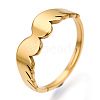 Ion Plating(IP) 304 Stainless Steel Wing Adjustable Ring for Women RJEW-T027-10G-1