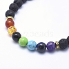 Adjustable Natural Lava Rock Braided Bead Bracelets X-BJEW-F276-G05-2