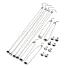304 Stainless Steel & Cubic Zirconia Stud Earrings & Pendant Necklaces & Link Bracelets Sets SA-CBADCF0-02P-4
